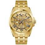 【並行輸入品】 Bulova メンズ サットン クロノグラフ 自動巻き ゴールドトーン 腕時計 | 97A162, ゴールドスケルトン, モダン