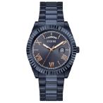 【並行輸入品】 GUESS ステンレススチール アナログ ブルーダイヤル メンズウォッチ -Gw0265G9、ブルーバンド, ブルー, クラシック