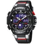 【並行輸入品】 Gosasa メンズ 腕時計 多機能 ミリタリー Sショック スポーツウォッチ LED デジタル 防水 アラームウォッチ, 8069_ブラック。, デジタル。