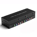 2-Way Ypbpr to HDMI Converter Adapter 2 Component RGB + R/L Audio to HDMI Converter Support 720P/ 1080P 24bit/ 60Hz for HDTV Monitor Projector NGC PSP