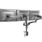 【並行輸入品】 VIVO (ビボ) トリプルモニター 高さ調節可能 デスクマウント 空気圧アーム2個 固定式1個 カウンターバランススタンド