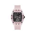 【並行輸入品】 GUESS メンズ トレンド カジュアル トノ ダイヤモンド 43mm 腕時計, ピンク/ピンク/ブラック。, one, クラシック