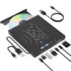 【並行輸入品】 7イン1 外付けDVDドライブ、ノートパソコンUSB 3.0 ＆ Type-C用外付けCD/DVDドライ