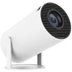 [ параллель импортные товары ] Mini Portable Projector, 4K 1080P Full HD, Android 11, 5G WiFi6, BT5.0, Auto Horizontal Correction, 180° Rotatable, White