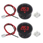 【並行輸入品】 JAMHER 2個 DC 4V-100V 電圧計ゲージ、車の電圧ゲージ LED デジタルディスプレイ 車 自動車 オートバイ ボート用 (レッド)