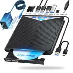 [ параллель импортные товары ] conreruru Support for Blu-ray External Drive, Support for Blu-ray DVD/CD Player/Read/Write, USB 3.0 &/Type-C, Support for Blu-ray/DVD/