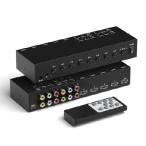 [ параллель импортные товары ] ZUZONG 4 AV to HDMI Converter + 4 HDMI2.0 Switcher(2 in 1) 4 Way RCA Composite to HDMI Adapter Support 4:3/16:9 Switching for N64 NGC W