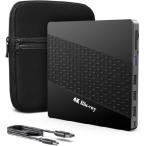 [ параллель импортные товары ] XRTFORE External 4k Blu Ray Drive for Pc,Portable 4k UHD Blu Ray Player,SD/TF Port with Carry Case, US8 3.0 HD Blu-Ray Player,DVD+/-RW