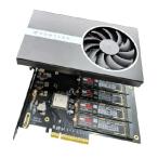 [ параллель импортные товары ] Quad PCIe4.0 NVMe M.2 SSD адаптор карта - PCI Express 4.0 x8 карта 4X M.2 NGFF PCIe NVMe SSD Mac & PC (IX8024 Switch) соответствует ответвление не делать 