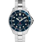 【並行輸入品】 Timex メンズ ディープウォーター メリディアン 44mm 腕時計 - ステンレススチールブレスレット ブルーダイヤル ステンレススチールケース