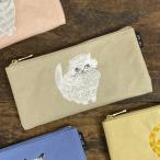 ショッピング筆箱 ペンケース 筆箱 猫グッズ 松尾ミユキ 刺繍ペンケース　おしゃれ スリム 小学生 中学生 高校生 女子 グッズ 文房具 プレゼント 女性 ねこ かわいい 可愛い