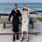 春 夏 ニットワンピ ロング丈 レディース ワンピース 秋 ニット ロングワンピ Vネック ニットワンピース 冬 ゆったり マキシ丈ワンピース 春 通勤