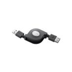 エレコム USBケーブル USB3.0 A-A延長タイプ 巻き取り 0.7m ブラック USB3-