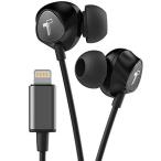 Thore Earphones iPhone 7、iPhone 8用 マイク付き(ブラック) Lightningコ