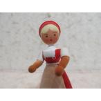 木のおもちゃ ドイツ 木製 知育玩具 ヘニッシュ工房・ミニチュア・エルツ地方の女性・赤いドレス