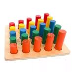 モンテッソーリ教育 教育木の おもちゃ ジオメトリはしご おもちゃ ベビー開発実践や感覚 おもちゃ