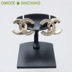 CHANEL シャネル ココマーク ラインストーン ピアス メタル アクセサリー ジュエリー レディース 21年製 美品◆中古Aランク