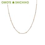 K18 дизайн маленький бобы цепь 45cm колье 18K 18 золотой 750 YG желтое золото аксессуары женский прекрасный товар * б/у товар 