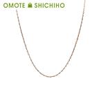 K18 маленький бобы цепь 45cm колье 18K 18 золотой 750 PG розовое золото аксессуары женский прекрасный товар * б/у товар 