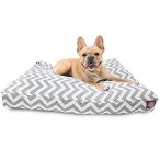 【送料無料】Gray Chevron Medium Rectangle Indoor Outdoor Pet Dog Bed With Removable Was