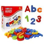 送料無料RAEQKS Magnetic Letters Colourful Alphabet Numbers Fridge Magnets ABC 123 E