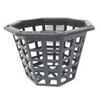 【送料無料】6 Inch Black Octagon Plastic Orchid Basket Quantity 100