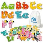 送料無料Coogam Jumbo Magnetic Letters Set 52Pcs ABC Alphabet Colorful A-Z Animal Up