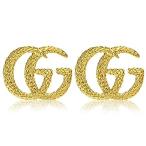 Yahoo! Yahoo!ショッピング(ヤフー ショッピング)送料無料Initial letter Earrings for Women Teen Girls-14k Gold Plated Sterling Silve