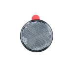 直送品 ジェットイノウエ ＮＥＷリフレクター 丸型 60Φ 両面テープ固定タイプ 黒ベース クリア 592263  ※代引・返品不可