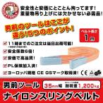 スリングベルト 35mm幅 1m ナイロン製スリングベルト ベルトスリング 吊りベルト 繊維ベルト 吊り具