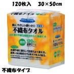 ペーパータオル 使い捨て おもいやり心 不織布タオル N-120 120枚入×4袋 29027 三昭紙業