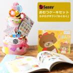 ショッピングおむつ おむつケーキ オムツケーキ 出産祝い 出産祝 カタログギフト Erande わくわく Sassy 歯固め 3段 おむつケーキ