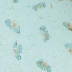 手漉き紙 花 青