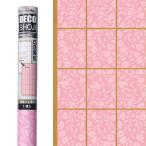 プリント デザイン DECO障子紙 花柄 ピンク １枚貼り用 NL-01 おしゃれ 和紙 洋風 和風 破れにくい アレンジ リメイク DIY インテリア 昭和レトロ 大直