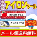 アイロンで貼るお名前シール キャラクター柄 布用 服 巾着袋 上履き入れ タオル エプロン 防災頭巾 ラバー 無地 送料無料