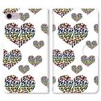スマホケース 手帳型 iPhone17 iPhoneAir iPhoneSE第3世代 iPhone8 AQUOS GooglePixel  Xperia Galaxyなど多機種制作対応 m2191_LOVEヒョウ柄 white