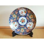 飾り皿 有田焼 三方割鶴 尺5寸 45cm 皿立て スタンド付 木箱入り