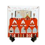 ショッピングひな祭り ひな祭り 飾り皿 コンパクト 有田焼 ひな祭飾り角陶板 陶磁器製 日本製