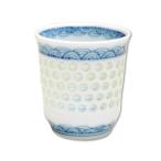 ぐい呑み おちょこ 有田焼 水晶彫青