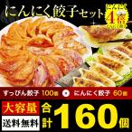 ショッピングぎょうざ プレミアム会員3480円 ぎょうざ 餃子 取り寄せ 点心 激マシにんにく餃子60 個＋すっぴん餃子100個 食べ比べ ニンニク餃子 中華 冷凍食品 惣菜 大阪