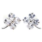 Yahoo! Yahoo!ショッピング(ヤフー ショッピング)ピアス レディース シンプル おしゃれ シルバー925 シルバーピアス SV925 四つ葉 クローバー フォーリーフ ダイヤモンドCZ 20代 30代 40代