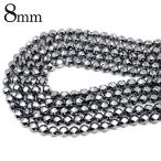 テラヘルツ鉱石 ビーズ パーツ スターカット 8mm 一連 約40cm 美容 健康 Terahertz 父の日 ギフト プレゼント 爆買