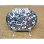 MONTANA Tang .& цветок en серый b medium овальный пряжка 38mm ширина America серебряный plate камень . магазин ремень Western kau Boy Biker костюм 