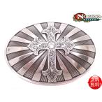 NOCONA овальный серебряный Cross crystal пряжка 40mm ширина соответствует эллипс cross 10 знак . Western блокировка мужской женский Country 