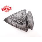■COLORADO SILVER STAR■ USA 矢尻＆イーグル バックル 45mm幅対応 【シルバー】 メンズ レディース ピューター アメリカン アロー 弓矢 鷲