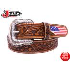 Justin натуральная кожа Carving Western ремень American Flag [FREEDDOM] звезда статья флаг american флаг мужской женский телячья кожа America производства 