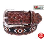 NOCONA(nokona) Conti .sa незначительный талия neitib образец гонки стежок переключатель Western ремень [ Brown ] задний гонки Country 