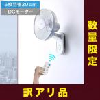 ショッピング首掛け扇風機 扇風機 壁掛け DCモーター 壁掛扇風機 30cm リモコン付 静音 羽根 5枚 タイマー 首振り TEKNOS テクノス 節電 （アウトレット 新品未使用品）  送料無料