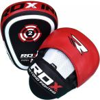 RDX パンチング ミット ボクシング キックボクシング ムエタイ 格闘技 MMA 空手 レッド 軽量 湿気防止 革 大人気 左右セット
