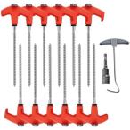  палатка колок флуоресценция 12 шт. комплект шестиугольник булавка винт тип брезент фиксация . многофункциональный кемпинг уличный 